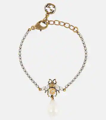 Bee crystal bracelet with faux pearl | Mytheresa (US/CA)