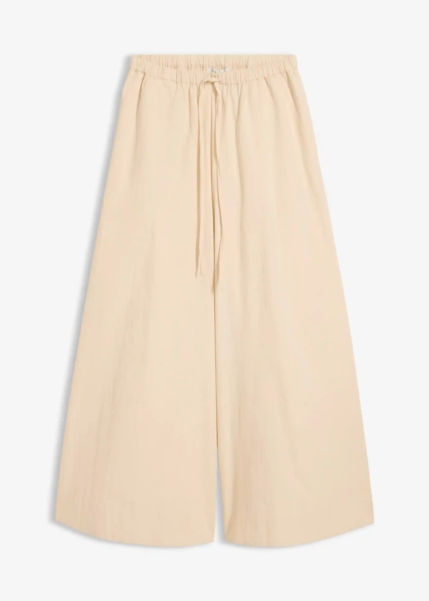 Culotte aus reiner Bio-Baumwolle mit verstellbaren Bund - beige | Bonprix DE