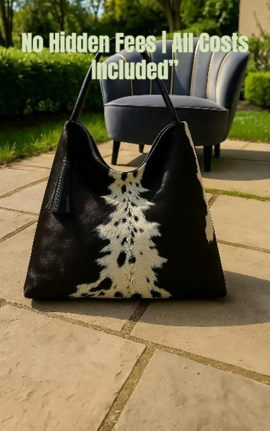 Handmade Cowhide Hobo Bag: Black & White Hair-on-hide Leather Shoulder Tote - Etsy | Etsy (US)