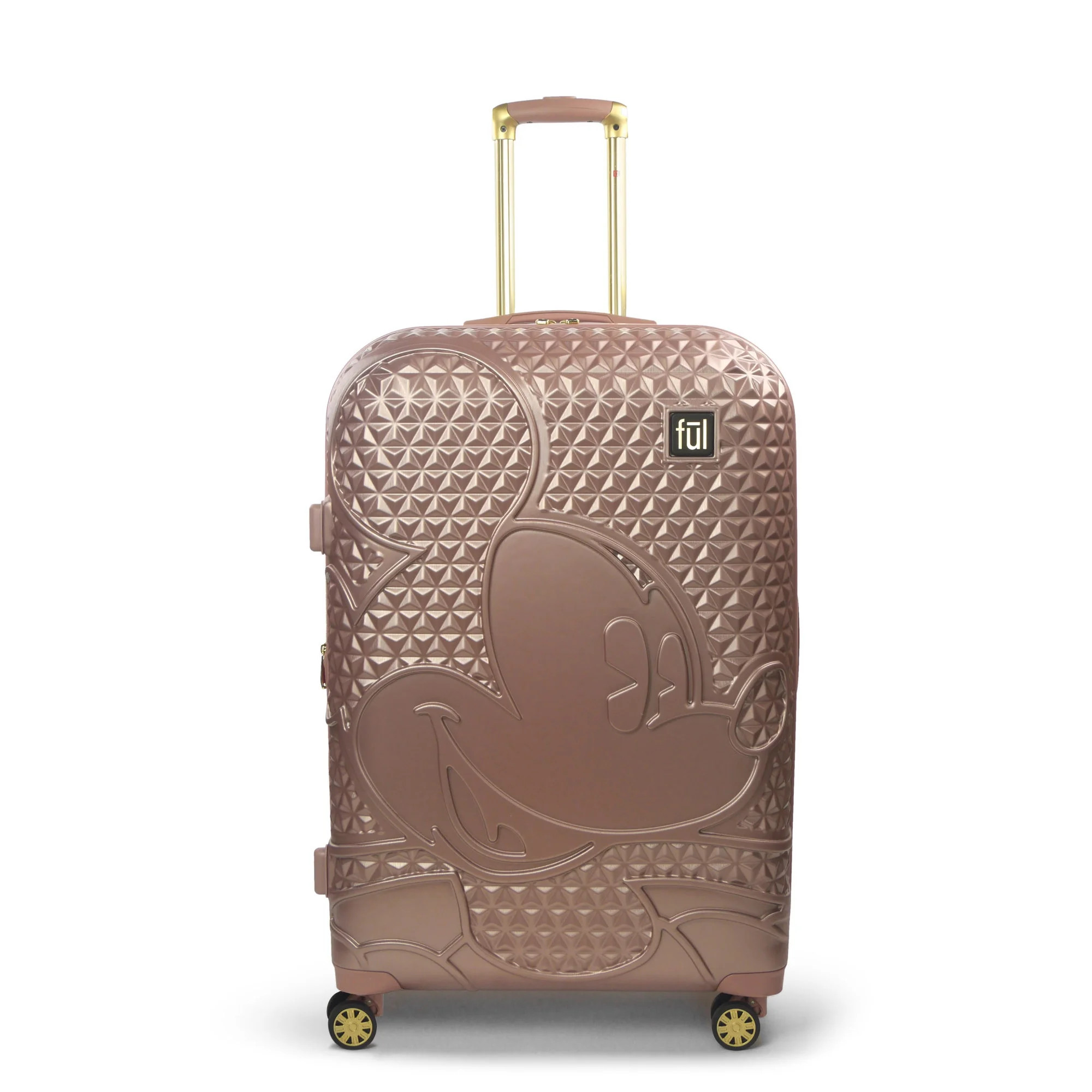 FUL Disney Textured Mickey Mouse 29in Hard Sided Rolling Luggage, Rose Gold - Walmart.com | Walmart (US)
