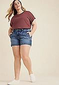 Plus Size m jeans by maurices™ High Rise Pleated A Line 5in Short | Maurices
