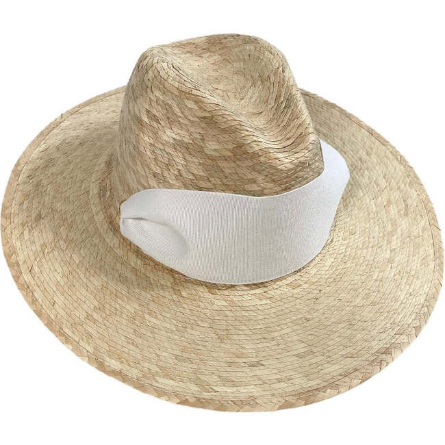 Women's Zinnia Wide & Short Brim Tennis & Croquet Ribbon Sun Hat, White | Maisonette