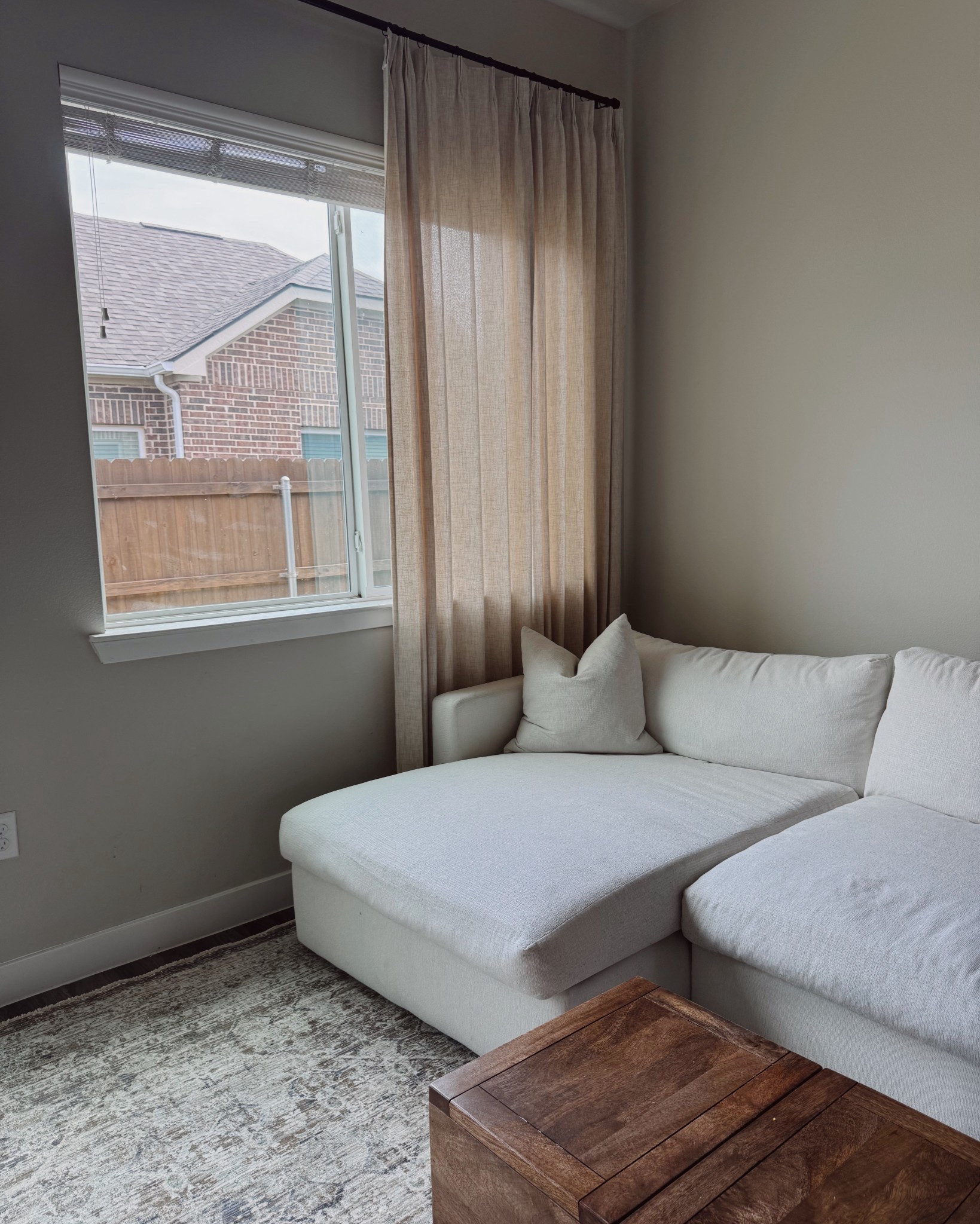 Curtains and rug are linked! We got 2 packs of the curtains so it looks more full (2 panels on each side)

#LTKFamily #LTKHome