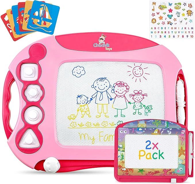 Chuchik Magnetic Drawing Board for Kids and Toddlers. Large 15.7 Inch Doodle Writing Pad Comes wi... | Amazon (US)
