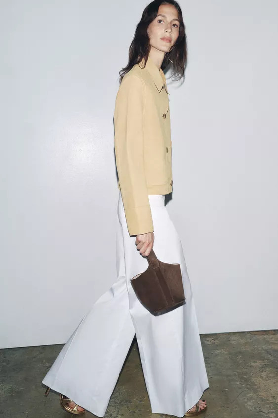 SPLIT LEATHER MINI BUCKET BAG | Zara US