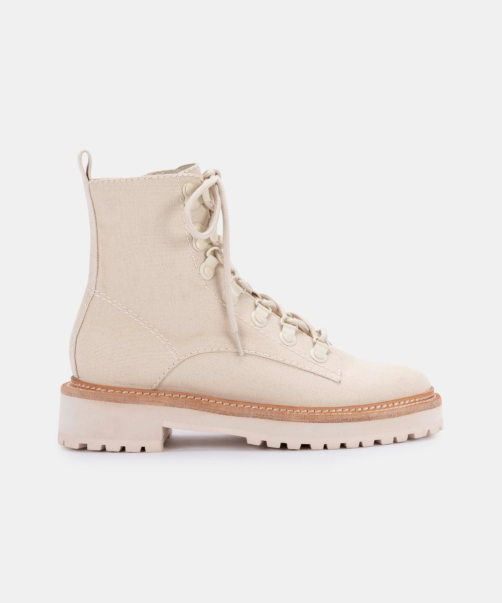 WHITNY BOOTS IN SANDSTONE CANVAS | DolceVita.com