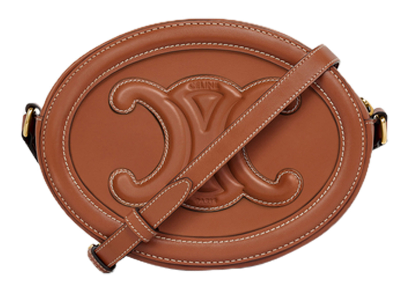 Women's Celine Cuir Triomphe Oval Bag in Tan | StockX