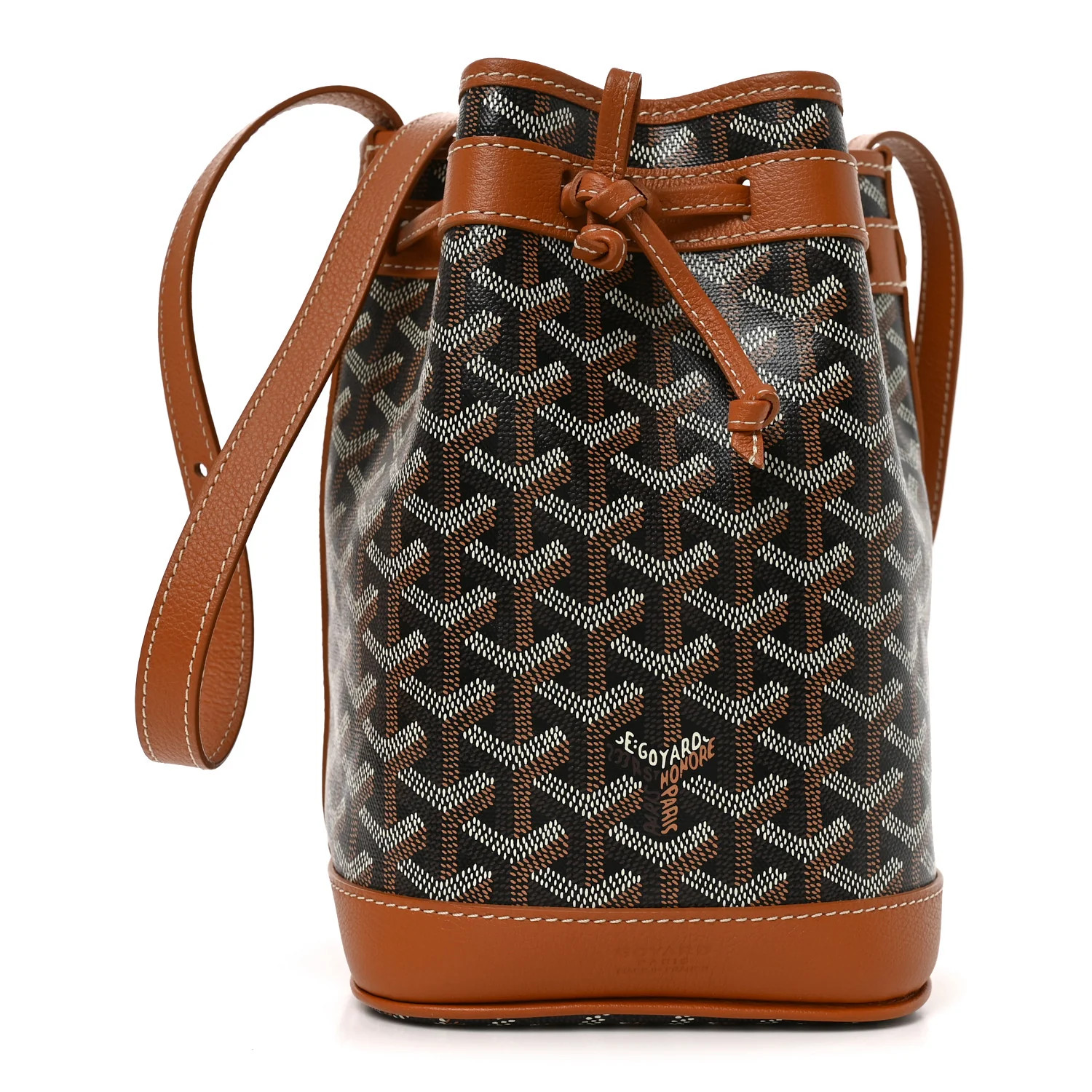 Goyard Goyardine Petit Flot Bucket Bag PM Black Gold 1938410 | FASHIONPHILE (US)