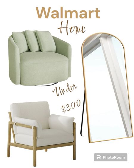 Walmart home furnishings. Chairs and stand up mirror. 

#homedecor
#furniture

#LTKhome