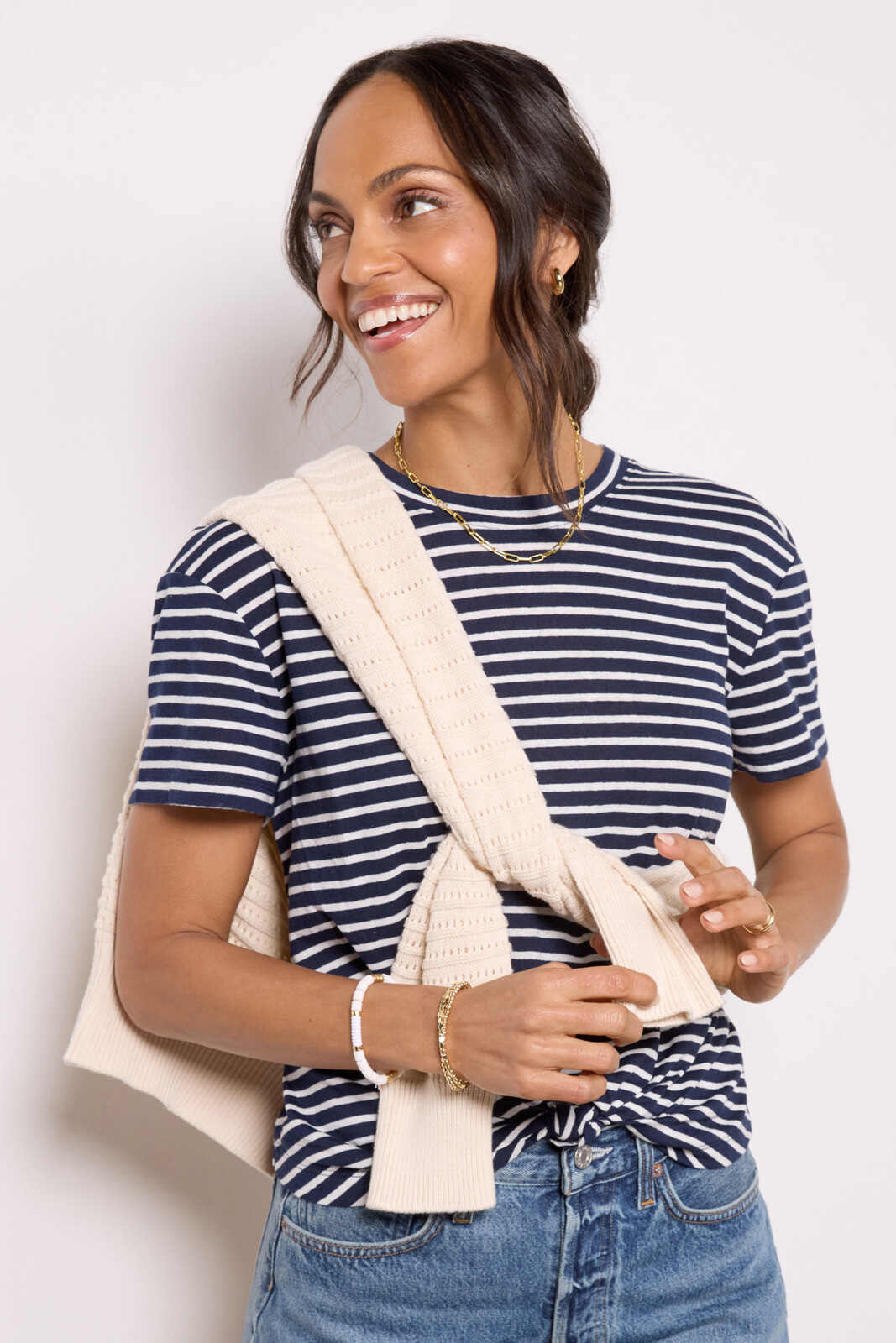 Jensen Stripe Knot Front Tee | Evereve