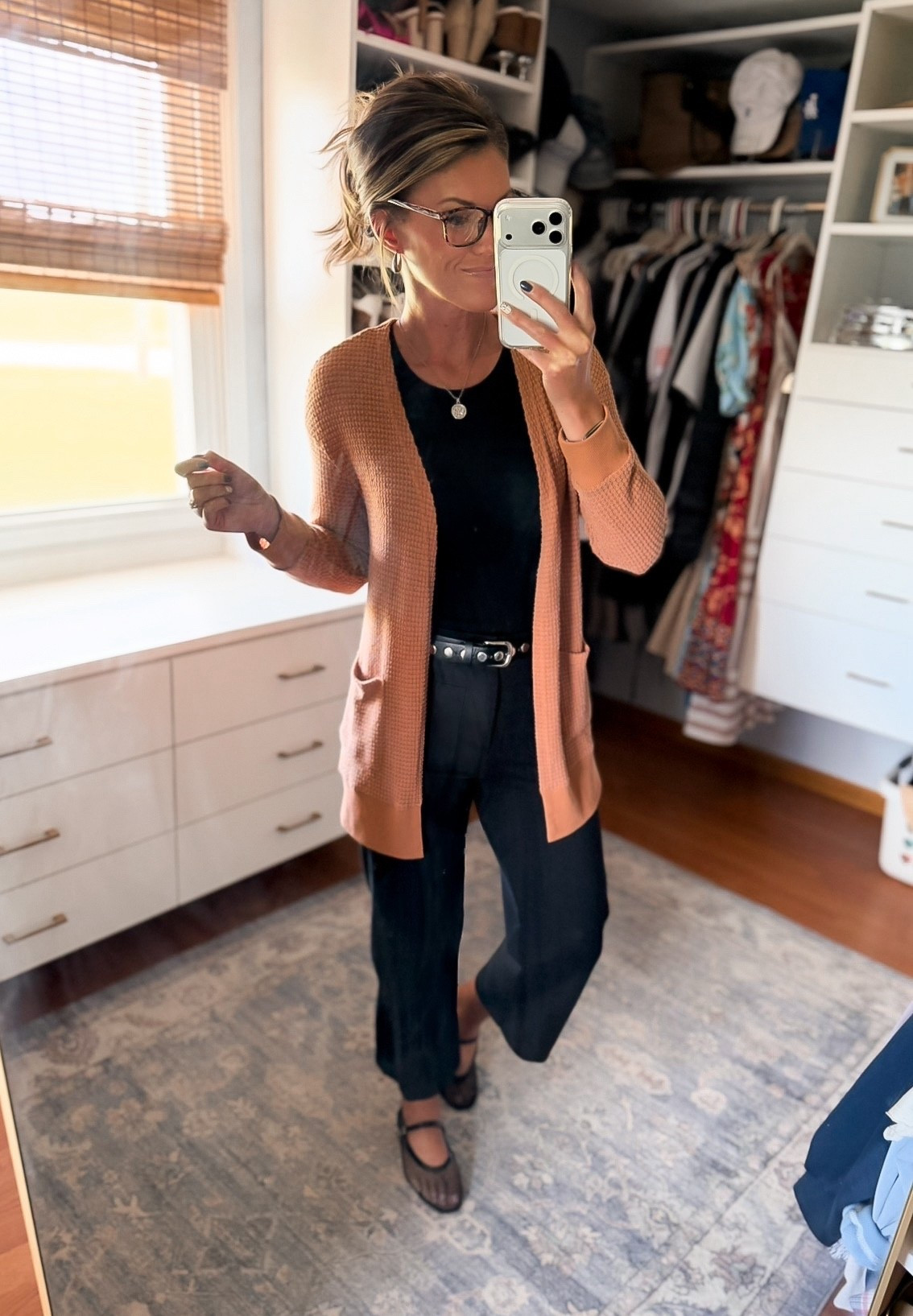 Workwear OOTD
Can’t get over the comfort of these pants. 
Tank/small
Cardigan/ small
Pants/ 6 

#LTKOver40 #LTKWorkwear #LTKootd