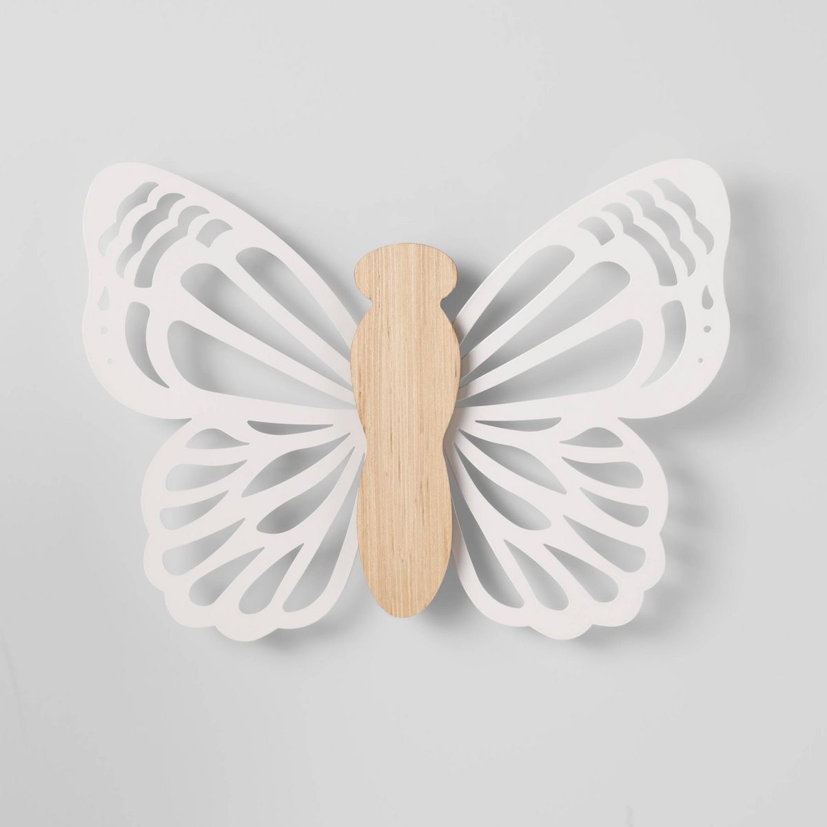 Butterfly Wood Lit Kids' Wall Decor Cream - Pillowfort™ | Target