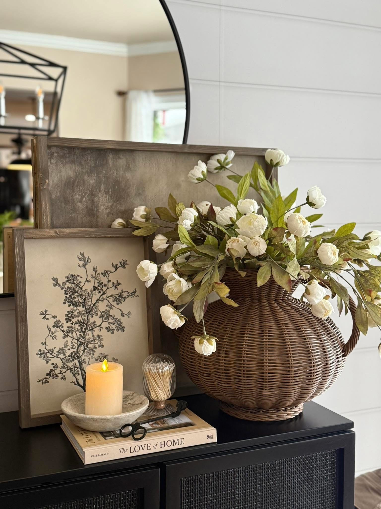 These neutral faux peonies are finally restocked and already flying off the shelves. Over 1K+ sold in the last month, and they always sell out fast once they’re back. The blooms are incredibly soft and realistic with gorgeous greenery—perfect for styling console tables, entryways, coffee tables, or kitchen counters. I used 12 stems in this vase for a full, luxe look that instantly elevates any space.

If you missed them last time, this is your sign—grab them now before they’re gone again 🤍

#amazonfinds #amazonhome #peonies #fauxflowers #neutraldecor #consoledecor #entrywaydecor #homedecor #decorfinds

#LTKSeasonal #LTKSaleAlert #LTKHome