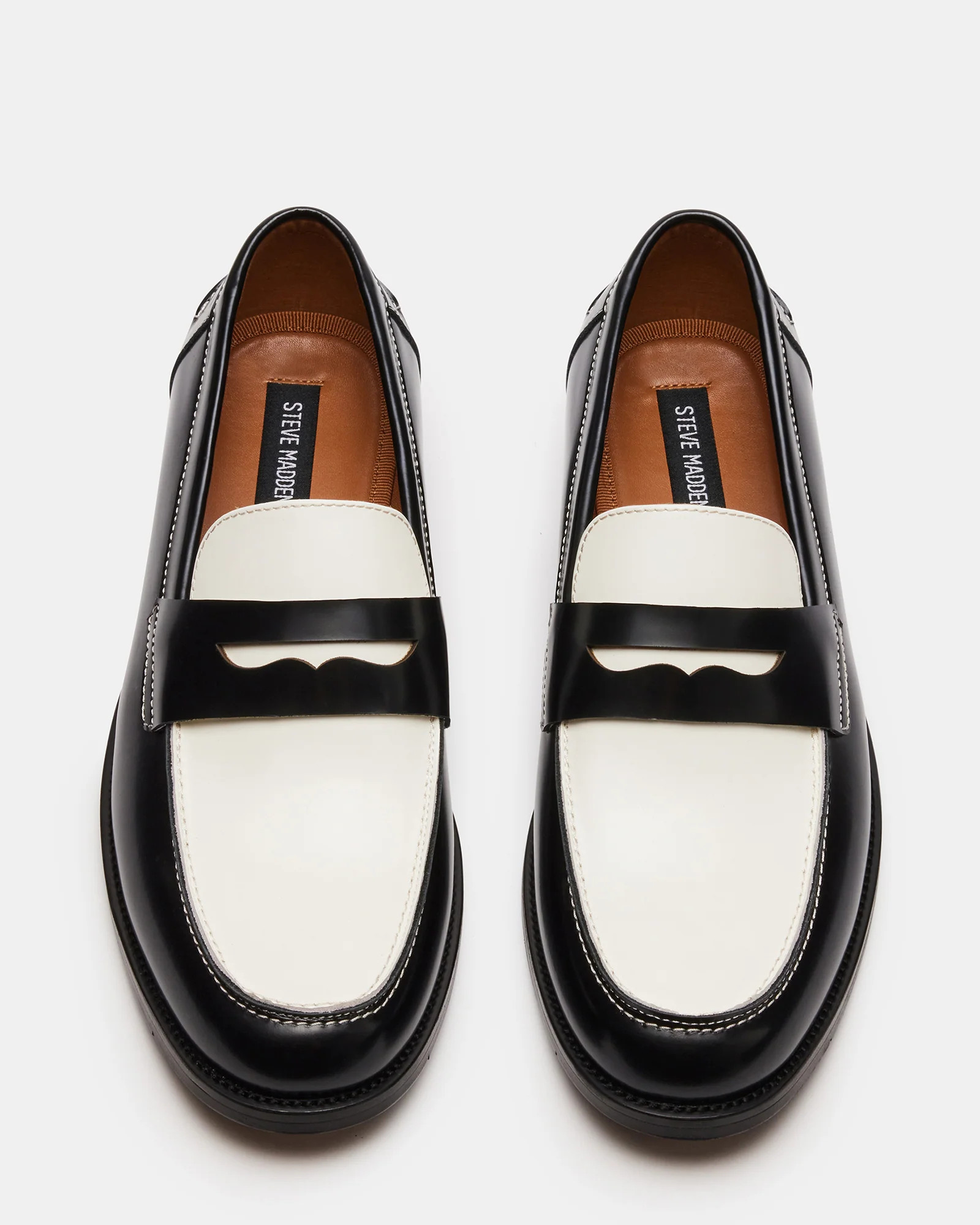 Natan Black/white Leather | Steve Madden (US)