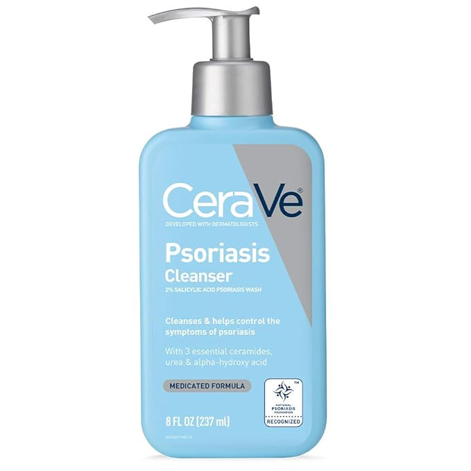 CeraVe Cleanser for Psoriasis Treatment | With Salicylic Acid for Dry Skin Itch Relief & Latic Ac... | Amazon (US)