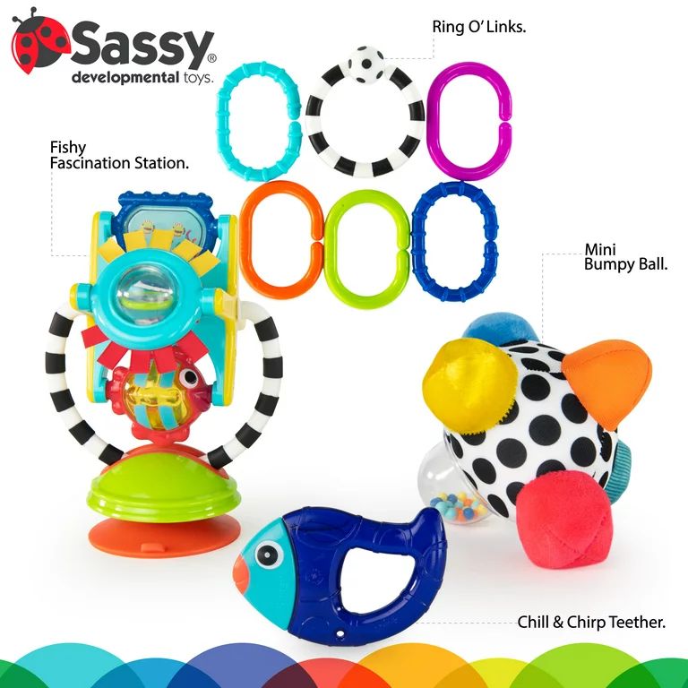 Sassy Discover The Senses Sensory Baby Toy Gift Set - 0+ Months | Walmart (US)