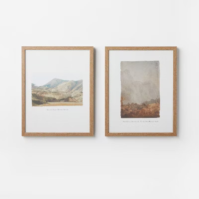 (Set of 2) 16" x 20" Glass Textbook Framed Prints - Threshold™ designed with Studio McGee: Trad... | Target