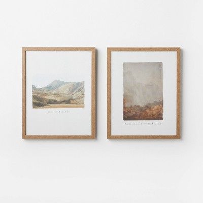 (Set of 2) 16" x 20" Glass Textbook Framed Prints - Threshold™ designed with Studio McGee | Target