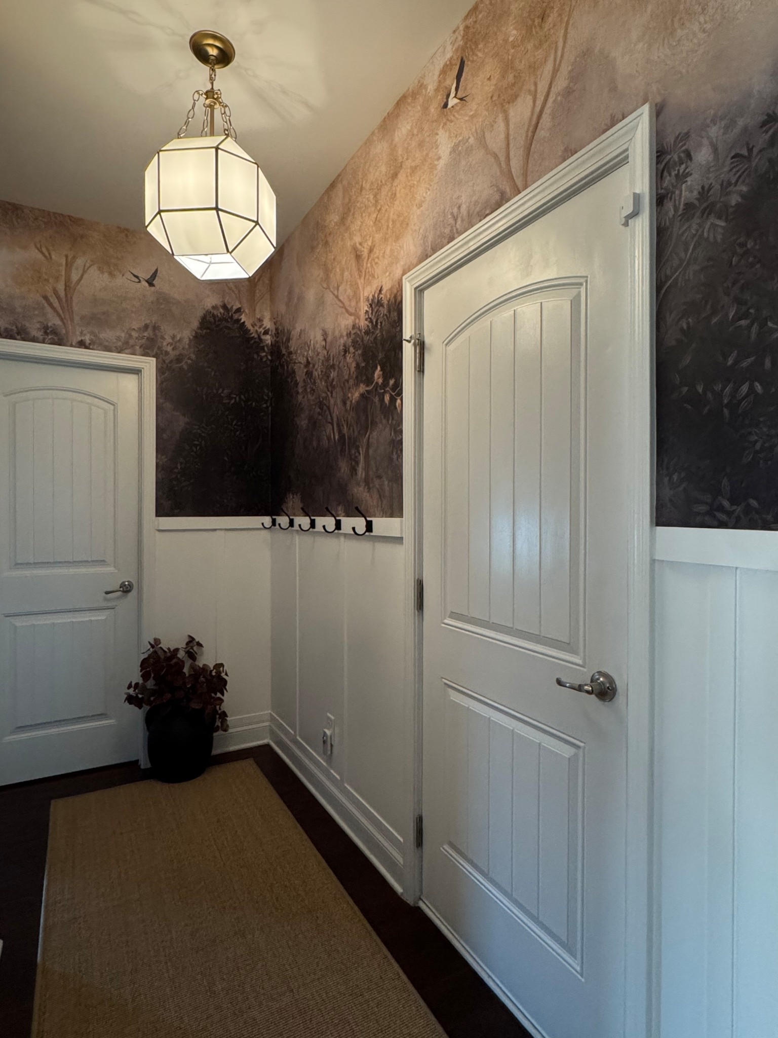 Wallpaper in this entryway really made an impact! Along with  light change, this space didn’t need much to completely change the vibe.

#LTKHome