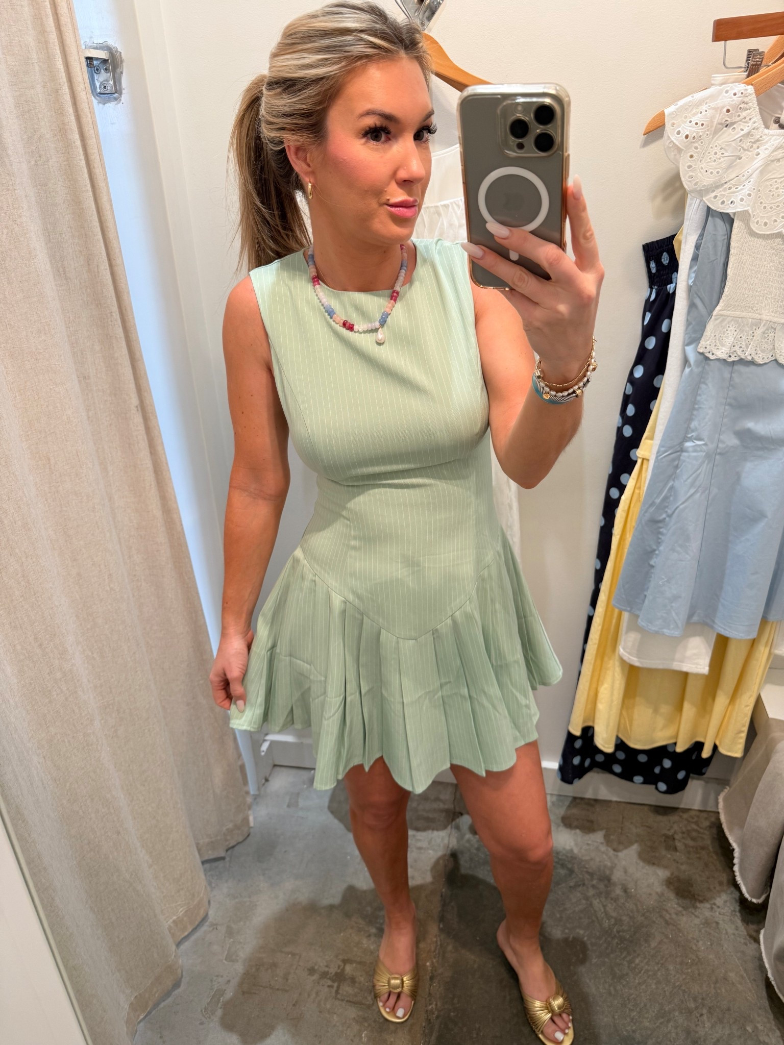 This cute light green dress is perfect for the Masters & for spring. 
Wearing size small. 

#mastersdress #springdress #springstyle #mastersstyle #mastersfit #mastersoutfit #springfit 

#LTKOver40 #LTKootd #LTKSeasonal