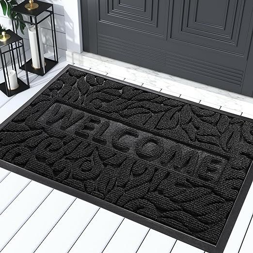 Yimobra Welcome Front Door Mat Outdoor, Heavy Duty Durable Non Slip Doormats, Rubber Backing, Low... | Amazon (US)