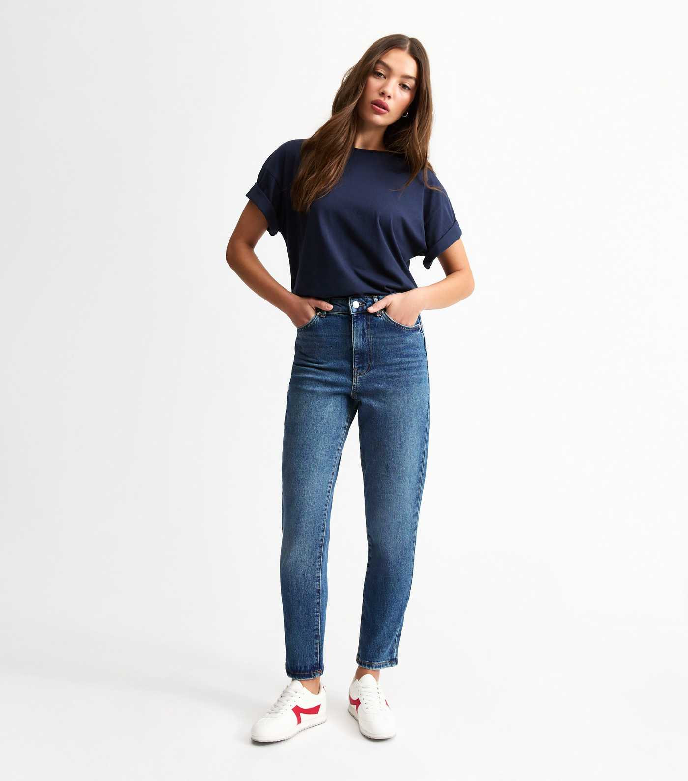 Blue High Waist Tori Mom Jeans | New Look | New Look (UK)