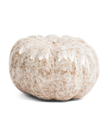 Made In Portugal 9.5in Pumpkin Reactive Glaze Ceramic Decor | TJ Maxx