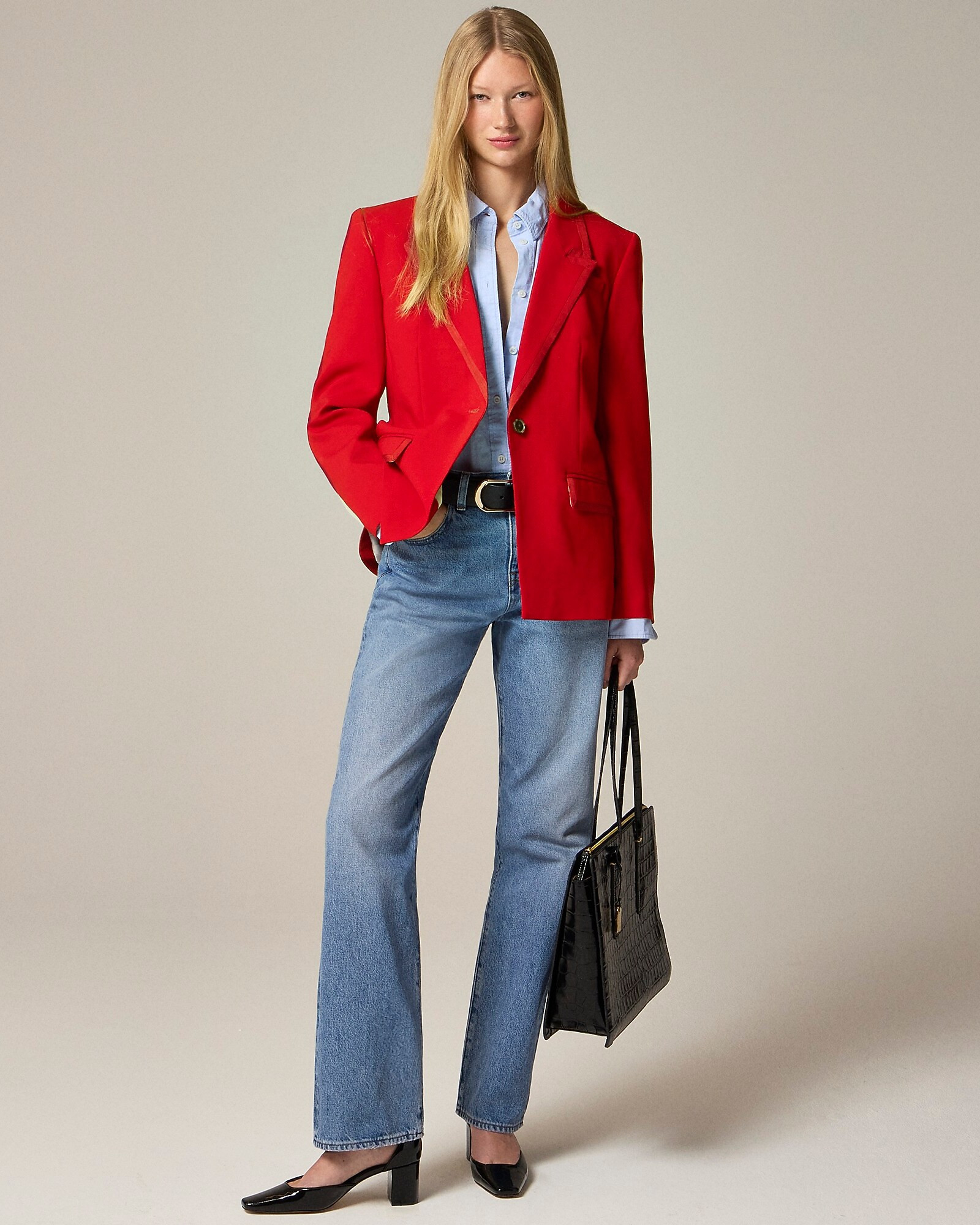 Vivienne blazer in Italian stretch merino wool blend | J. Crew US
