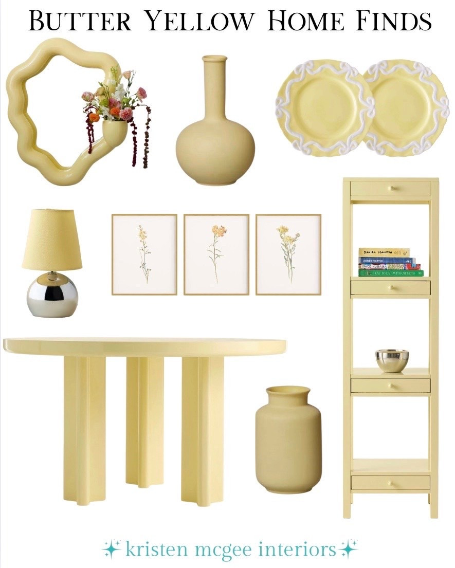 If your home needs a little sunshine, butter yellow might be the answer! These finds feel fun without being too loud and are such a cute way to add color while still keeping things light and pretty! ✨💛🌼