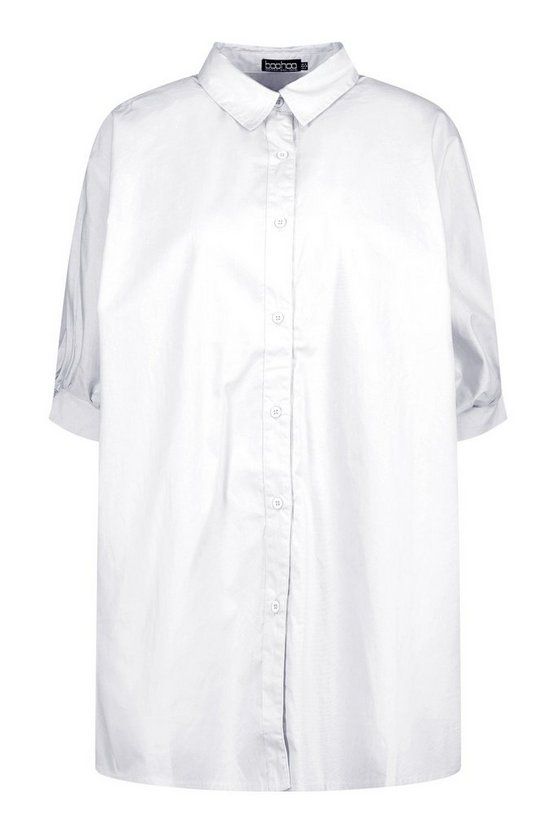 Oversized Batwing Sleeve Shirt Dress | Boohoo.com (US & CA)