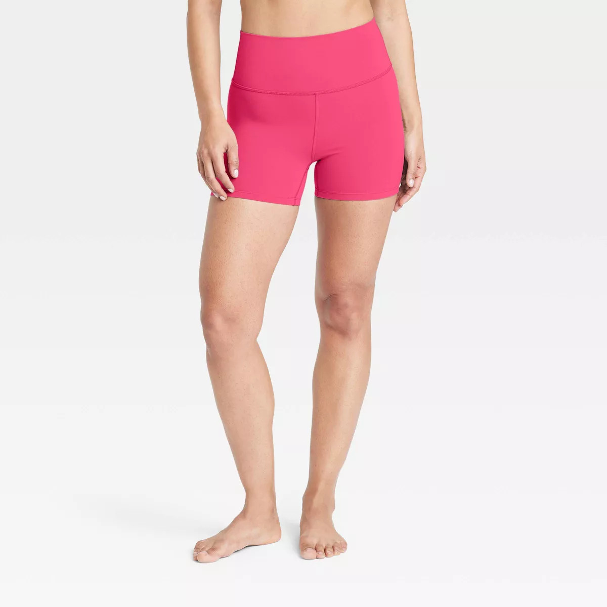 Women's Everyday Soft Ultra High-Rise Bike Shorts 4" - All In Motion™ Berry Pink XS | Target