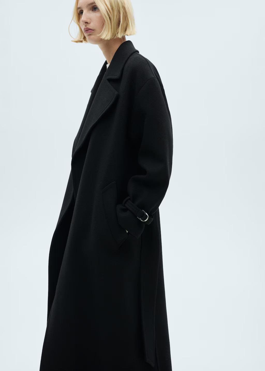 Maxi lapel Manteco wool coat - Women | MANGO United Kingdom | MANGO (UK)