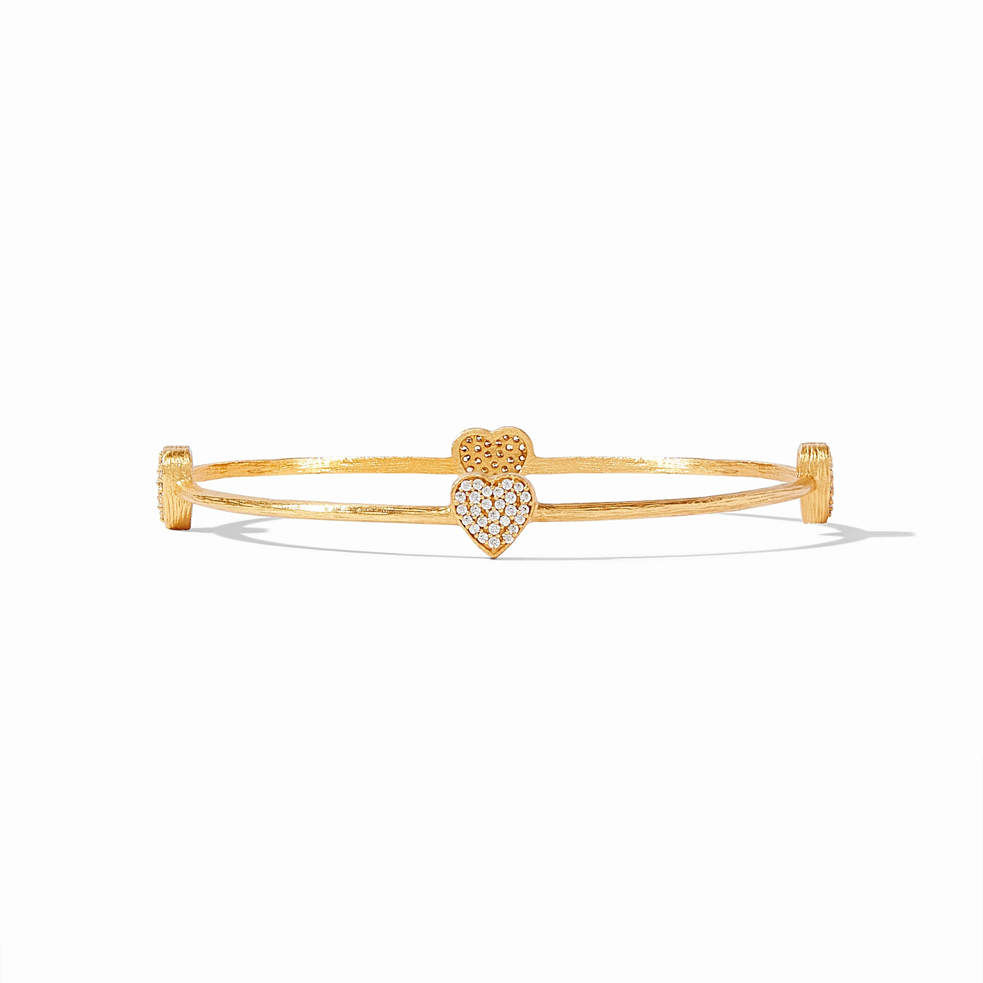 Gold Heart Pavé Bangle Bracelet | Julie Vos | Julie Vos