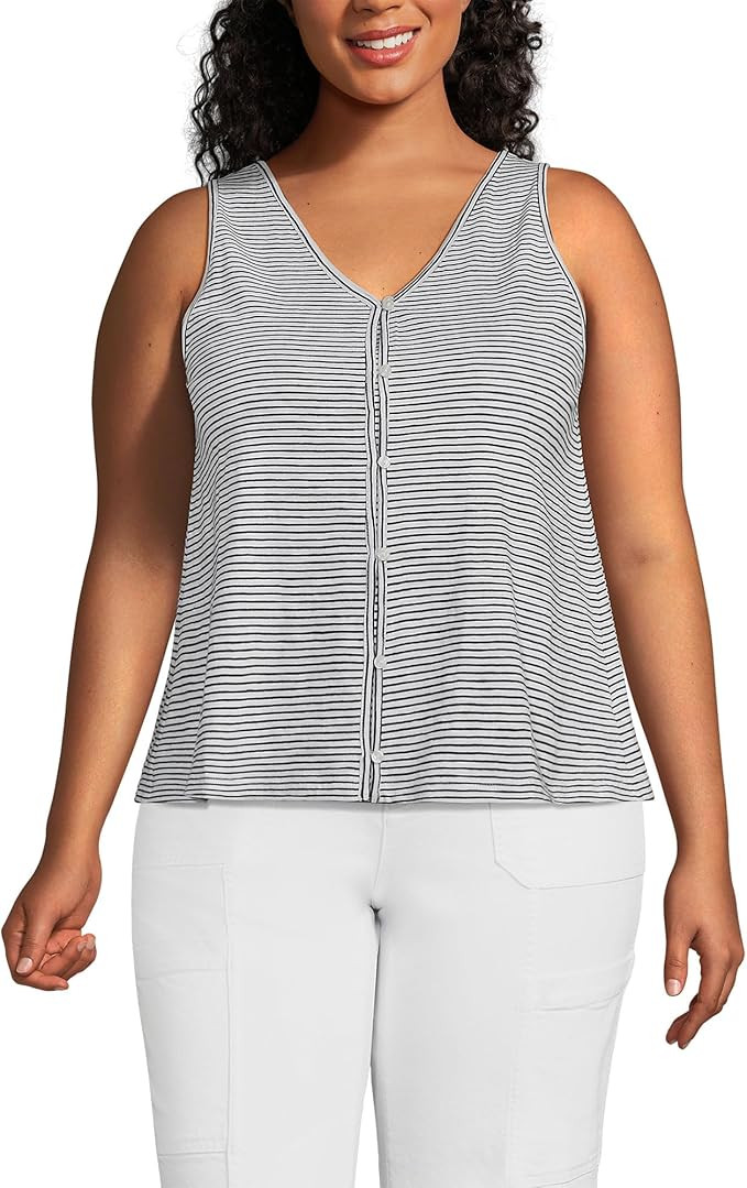 Lands' End Women's Slub Tank Top | Amazon (US)