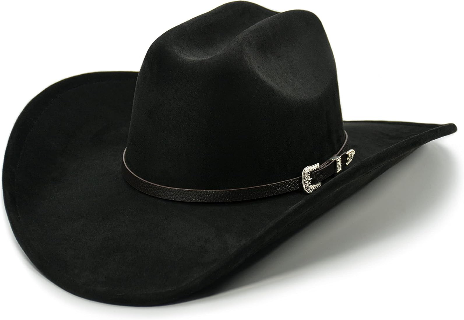 FLUFFY SENSE. Cowboy Hat for Women and Men with Shapeable Wide Brim - Felt Cattleman Western Hats... | Amazon (US)