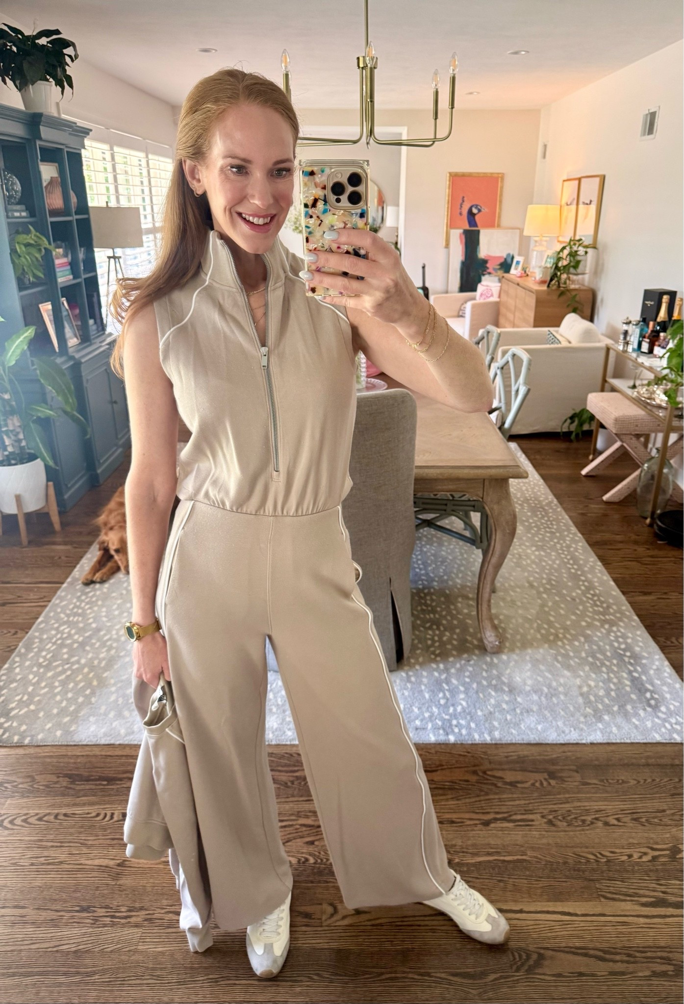 I LOVE this @Spanx jumpsuit! It has a split back to make restroom breaks easy! This exact version isn’t available but they have lots of others and a look alike on Amazon! 
I’m in size small.

#LTKootd #LTKTravel #LTKSeasonal
