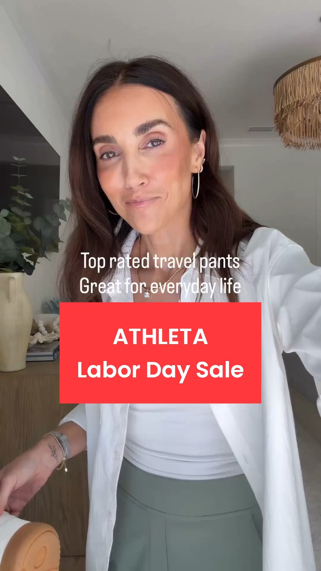 ATHLETA Labor Day Sale, I'm in size 2 in pants and size XS in shirt.

#LTKOver40 #LTKSaleAlert