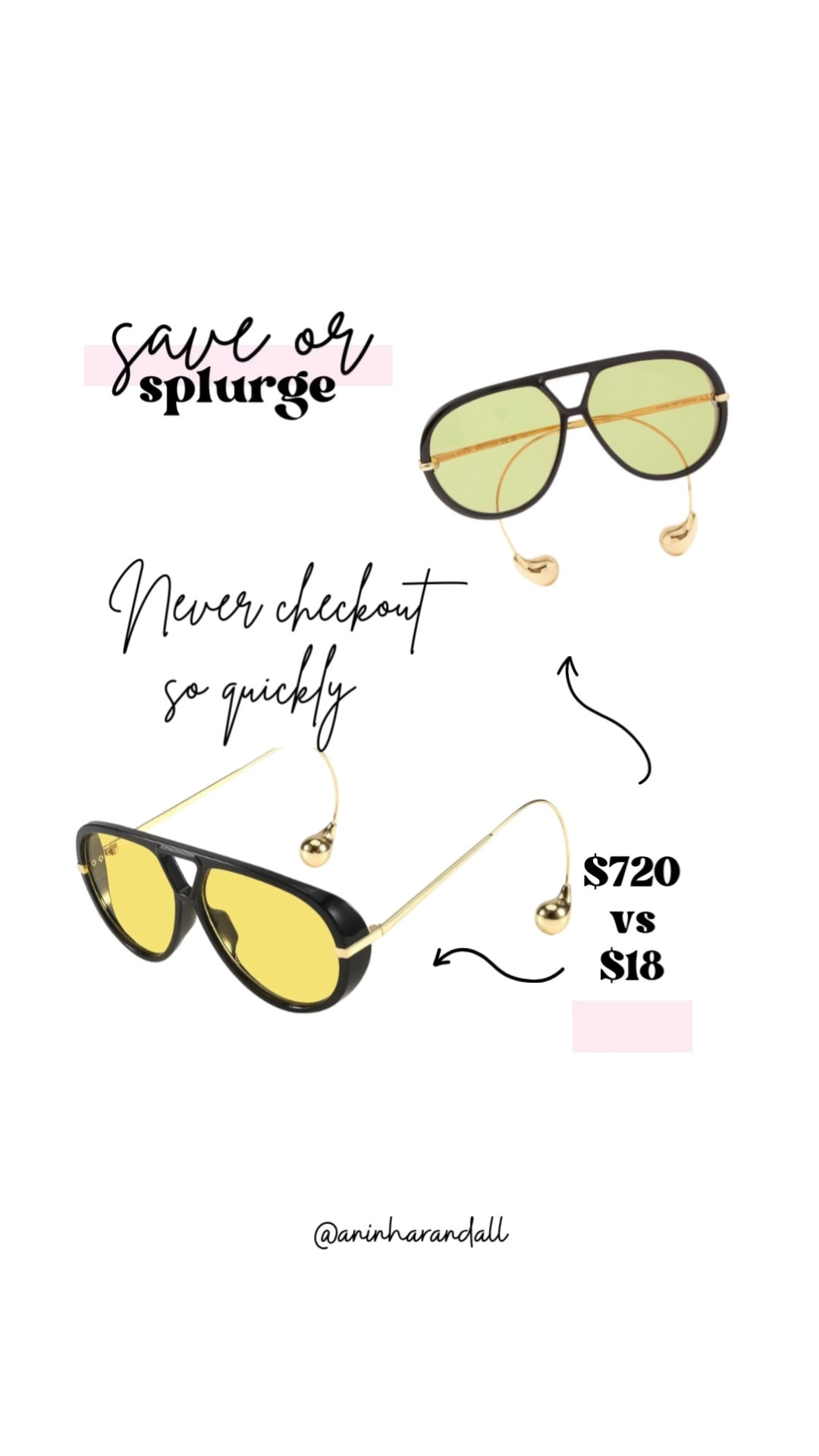 
Save or Splurge?
The designer look everyone’s been eyeing… but for a fraction of the price.

These viral Bottega-inspired sunglasses are giving the same bold statement as the $720 version—but for just $18 on Amazon.

Why overspend when you can get the look and keep the luxury vibes?

I linked both versions so you can choose your vibe—splurge or smart.

#DesignerLookForLess #AmazonFinds #LTKUnder50 #SaveOrSplurge #BottegaDupes #SunglassStyle #AmazonFashionFinds #ViralSunglasses #ChicOnABudget #LuxuryLooksForLess #ModestButTrendy #MomStyleEssentials #FashionDeals


#LTKOver40 #LTKFindsUnder50 #LTKSwim