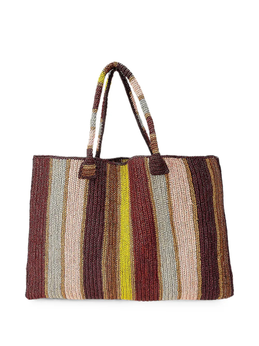 Gabriele Frantzen Weekender Striped Raffia Tote Bag | Red | FARFETCH | Farfetch Global