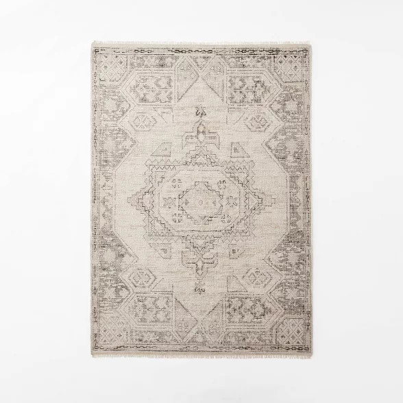 Knolls Authentic Hand Knotted Distressed Persian Rug Ivory - Threshold™ designed with Studio Mc... | Target