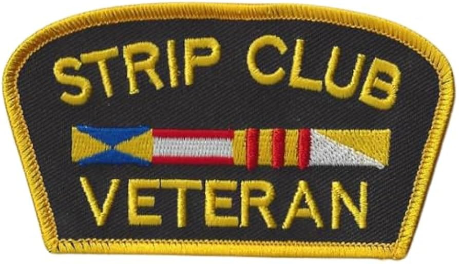 Strip Club Veteran 4" Patch Embroidered Adult Humor Patch Iron on or Sew on Patch | Amazon (US)