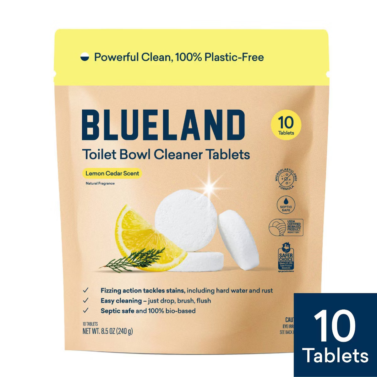 Blueland Lemon Cedar Toilet Bowl Cleaning Tablets - 10ct | Target