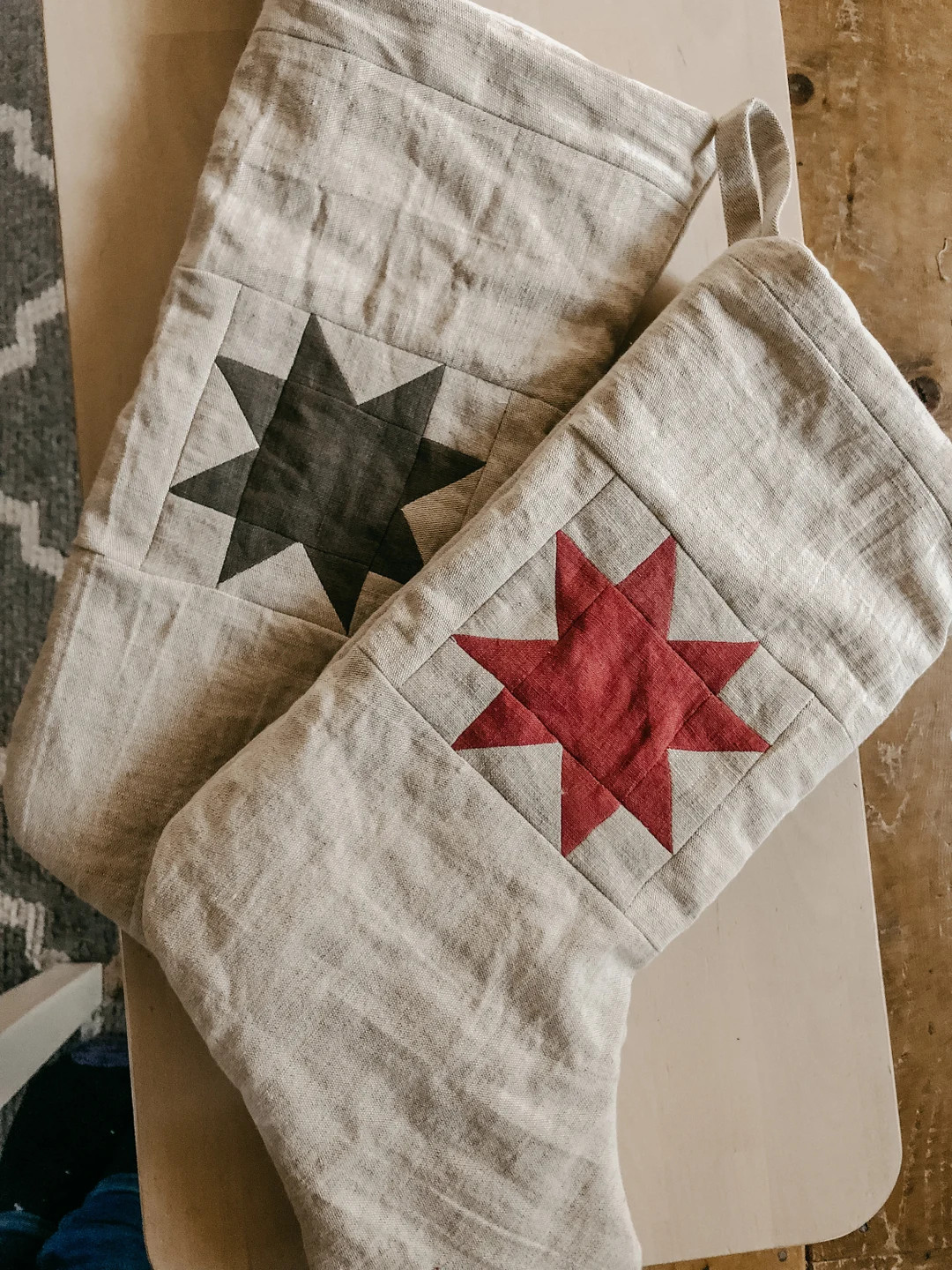 Custom Plant Dyed Quilted Christmas Stocking - Etsy | Etsy (US)