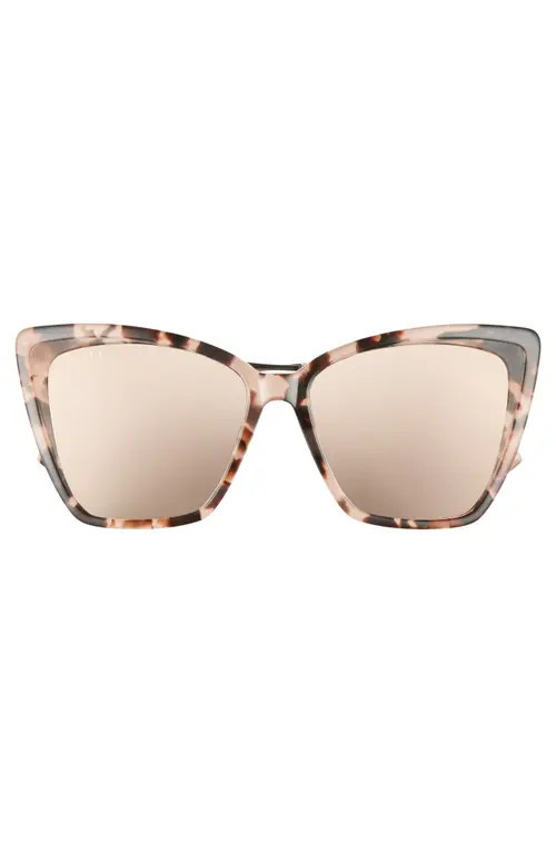 DIFF Becky II 56mm Cat Eye Sunglasses in Pink/Taupe/Himalayan at Nordstrom | Nordstrom