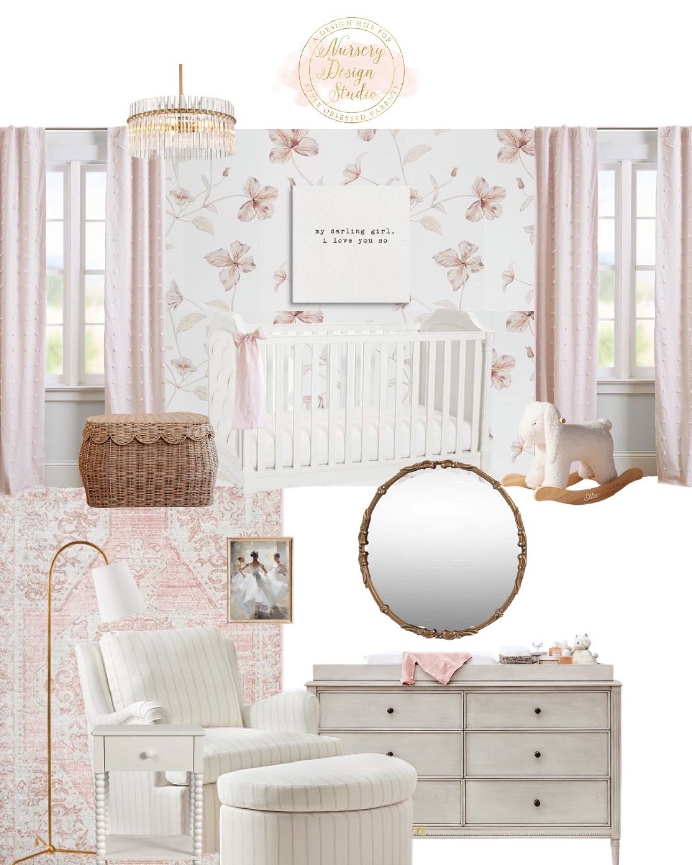 Beautiful baby girl room inspiration💗💗 

#LTKdayinmylife #LTKHome #LTKmomlife