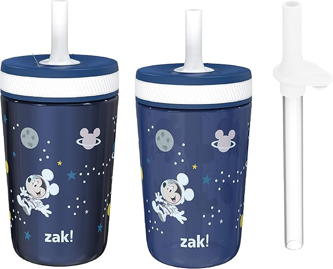 Zak Designs Disney Mickey Mouse Kelso Tumbler Set, Leak-Proof Screw-On Lid with Straw, Bundle for... | Amazon (US)
