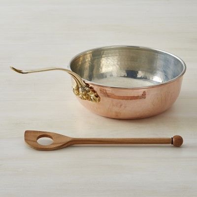 Ruffoni Historia Hammered Copper Chef’s Pan with Acorn Handle and Risotto Spoon | Williams-Sonoma