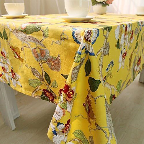 Bohemian Style Tablecloth 100% Cotton Flying Birds Printed Rectangular Oblong Table Covers for Di... | Amazon (US)