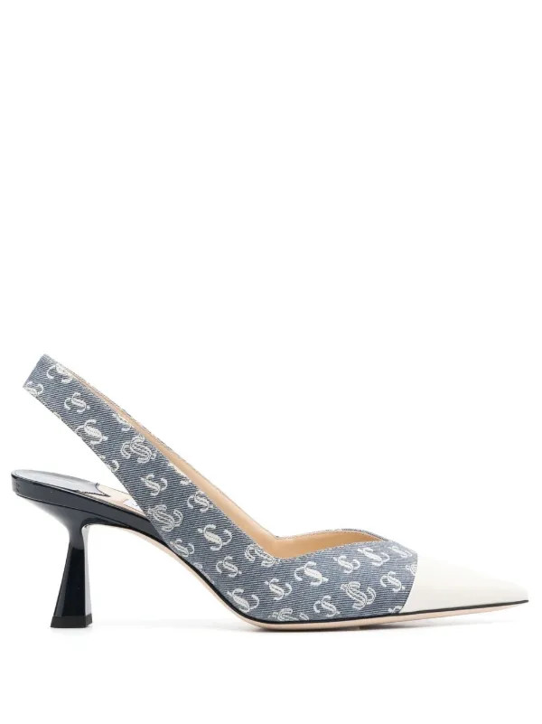 Liya 65mm monogram-jacquard pumps | Farfetch Global