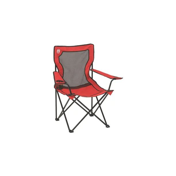 Coleman Broadband Mesh Quad Adult Camping Chair, Red | Walmart (US)